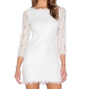 Diane von Furstenberg (DVF) white lace dress